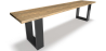 Buy Industrial style wooden bench Black 58438 - in the UK